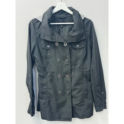 Chaqueta cortavientos ligera con capucha Hurley negra mediana Foto 1 de 4