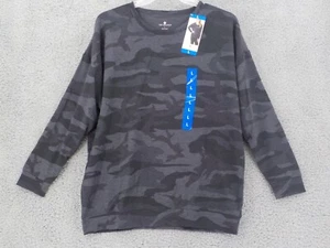 TUFF ATHLETICS SWEATSHIRT DAMEN GR. L GRAU CAMOUFLAGE LANGARM BOTANIC BIGFIT - Bild 1 von 21