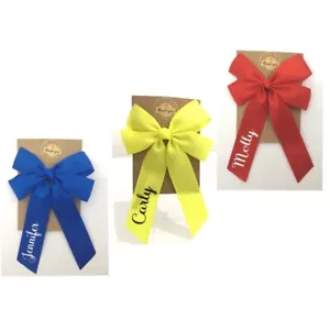 Personalised Girls Hair Bow Clip/Bobble School Uniform Hair Accessories - Picture 1 of 12