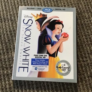 SNOW WHITE AND THE SEVEN DWARFS 1937 DISNEY BLU-RAY/DVD BRAND NEW w/SLIPCOVER - Picture 1 of 7