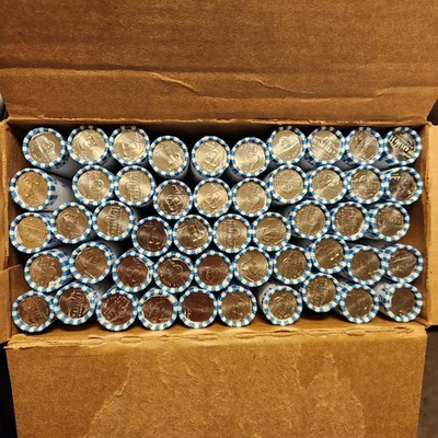 2025-D Jefferson Nickel Full Box Original Bank Wrapped 50 Rolls(2000 Coins)(BU) - Image 1 of 4