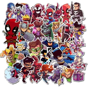 SUPERHERO vintage Stickers, cartoon, Spiderman,the hulk, the joker, superman - Picture 1 of 8