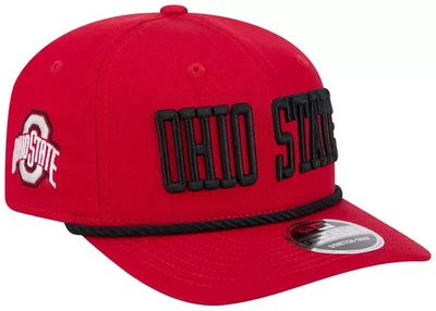 Chapéu caminhoneiro New Era 9SEVENTY Ohio State Buckeyes alça ajustável ~ Vermelho/preto - Imagem 1 de 4