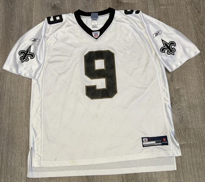 Camiseta Reebok New Orleans Saints Drew Brees Blanca Para Hombre 2XL De Colección NFL Foto 1 de 4