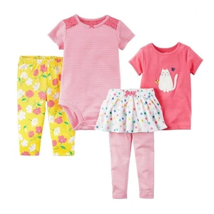 Carter's Baby Girls 4 Piece Playwear Set 9 Months - Picture 1 of 1