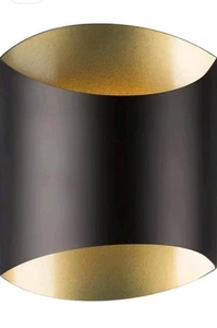 KUZCO- 9W LED Wall Sconce-10 Inches Tall and 8 Inches Wide-Black Finish - Picture 1 of 5