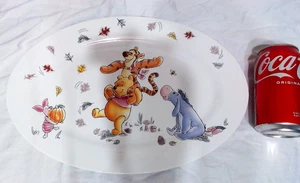 SELTENE DISNEY FALL WINNIE THE POOH OVALE SERVIERPLATTE 14" PORZELLAN VON ZRIKE - Bild 1 von 3