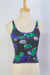 PLEATS PLEASE Gray Sleeveless Tank Cami Top 046 1976 - Picture 1 of 5