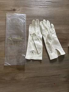 Guantes de cuero para mujer Ada Castellani marfil de piel para niños Roma Italia sin usar talla 7 1/2 - Imagen 1 de 8