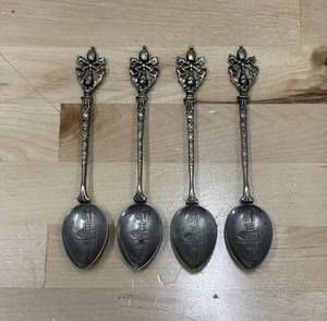 Vintage Souvenir Spoon 5” Collectible Roma S Pietro Rome Italy Bundle of 4 - Picture 1 of 8