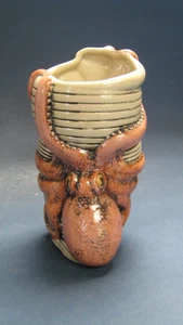 Munktiki Imports Michael Fry aka Tattiki Octopus Tiki Mug Red Color Excellent - Picture 1 of 10