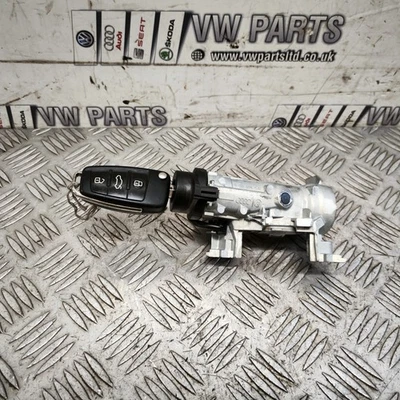 IGNITION BARREL W/KEY AUDI A3 8P 2.0TDI CFF 1K0905851B 1K0905865A 2004-2012 - Image 1 of 4