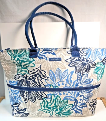 Bolso de viaje Vera Bradley Northern Lights Lighten Up expandible para llevar todo azul Foto 1 de 4