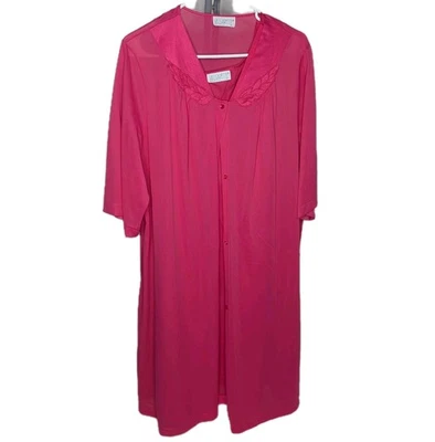 Conjunto de camisón y bata midi vintage Vassarett Peignoir para mujer talla XL rojo de nailon  Foto 1 de 4