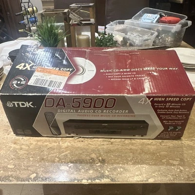 TDK DA-5900 Digital Audio 4x Dubbing CD Recorder/Player w/ Remote & Accessories - Image 1 of 2