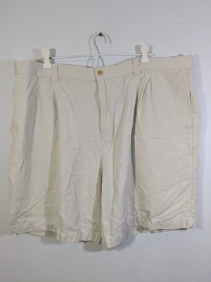 Tommy Bahama 短裤男式 40 米色 100% 真丝休闲打褶运动休闲 — 第 1/3 张图片