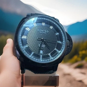 CENTRO Milano,Marino Notte, WR 1P/4,CM-MAR-NO,44mm Case men’s Watch, date,Bl/ban - Picture 1 of 11