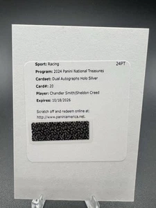 2024 National Treasures - Chandler Smith / Sheldon Creed Dual Auto Redemption - Picture 1 of 2