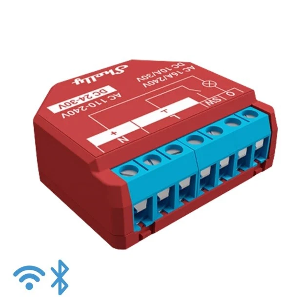 Shelly Plus 1PM - Smart Relay 16A AC/DC WiFi/BT PM - SH-PLUS1PM