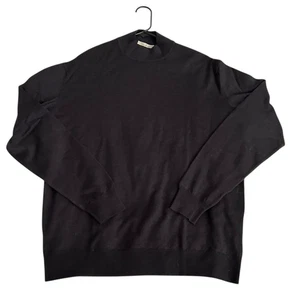 Suéter Ermenegildo Zegna Hombres XL Negro Lana Mezcla Seda y Cachemira Italia Jersey - Imagen 1 de 14