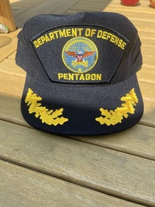 U.S. Dept. Of Defense PENTAGON Navy Blue Hat Snapback Cap Gold Oak Leaves Eagle - Picture 1 of 7