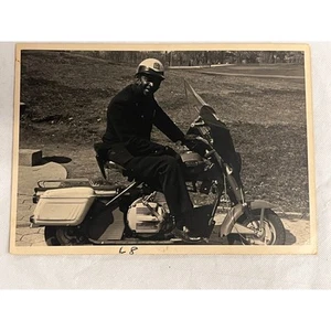 Vintage Photo - African American Man on Motorcycle - 1968 Collectible - Picture 1 of 8