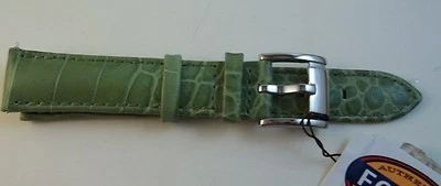 Correa de reloj Fossil de 18 mm de cuero de cocodrilo verde de 18 mm correa de 5/8" ESS127 Foto 1 de 2