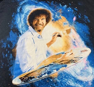 Bob Ross painting men’s black T-shirt size 2XL(VG Condition)-Free Shipping - Picture 1 of 5