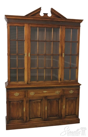 F59073EC: STATTON Cherry 4 Door China Cabinet Breakfront Cover
