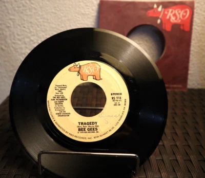 The Bee Gees - Until/Tragedy- 45 rmp Vinyl Record LP - RS-918 - 1979 RSO - Image 1 of 2