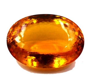 850 Ct Sparkling Yellow Citrine Color Artificial Top Quality Oval Shape - Picture 1 of 6