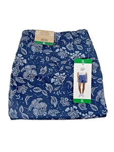 Jachs Girlfriend Ladies' Printed Chino Shorts, Blue, Women's Size X-Large - Imagen 1 de 5