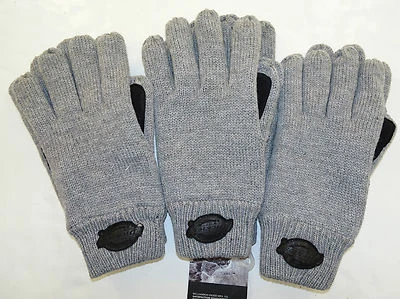 3 пары вязаных перчаток DICKIES с замшевой флисовой подкладкой серые/черные один размер подходит большинству - Изображение 1 из 4
