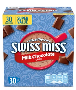 Swiss Miss Milk Chocolate Flavored Hot Cocoa Mix, 30 Count Hot Cocoa Mix Packets - Picture 1 of 2