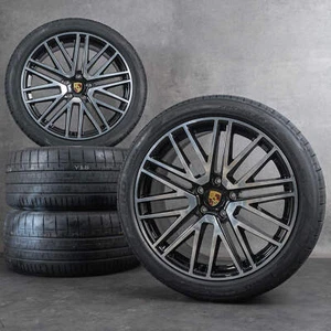 Original Porsche Cayenne 9Y3 22 inch Turbo Design Coupe summer wheels 9Y0044643T - Picture 1 of 3
