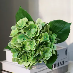 Artificial Hydrangea Flower Silk Flowers Stem Bouquet Wedding Party Home Decor - Picture 1 of 30
