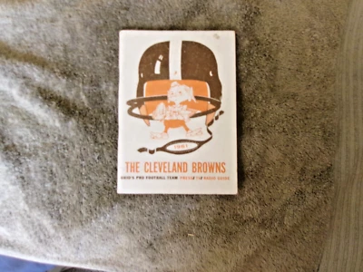 1961 CLEVELAND BROWNS MEDIA GUIDE Yearbook PAUL BROWN NFL JIM BROWN Program AD Foto 1 de 4