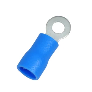 1000×Blue Ring Terminal Connector For 16-14 AWG Guage Insulated  1/4'' Stud   - Picture 1 of 4