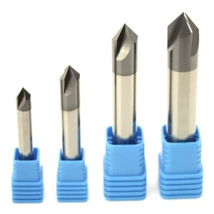 HRC45 Solid Carbide 90° Degree Chamfer Mill Milling Cutter 1mm-12mm - AlTiN - Picture 1 of 22