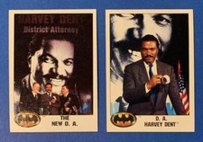 2) BILLY DEE WILLIAMS 1989 Topps - Batman Movie as Harvey Dent Trading Card LOT