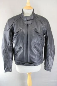 CLASSIC RIDER BLACK LEATHER BIKER JACKET SIZE 12 - Picture 1 of 9