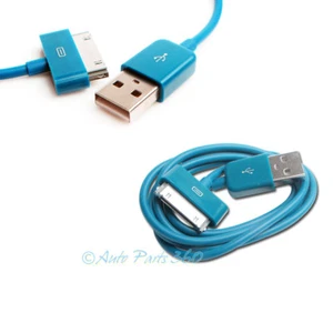 100X 10FT USB 30 PIN AQUA BLUE CABLE DATA SYNC CHARGER SAMSUNG GALAXY TAB TABLET - Picture 1 of 1