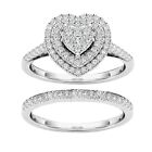 Full Diamond Love Shaped Ring Fashion Hollow Carving Diamond Ring Wedding Rings