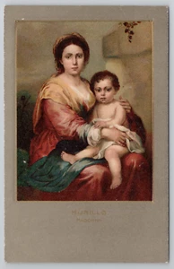 Madonna by Esteban Murillo Postcard First England Lutheran Church Cincinnati OH - Picture 1 of 4