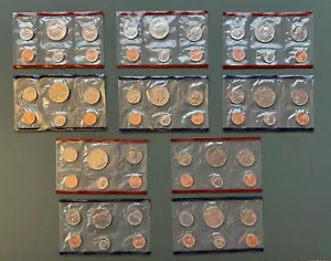 1990 US Mint Five Sets (10 coins Each) Uncirculated P&D - Picture 1 of 5