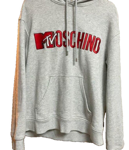 Pullover con cappuccio Moschino H&M unisex grande logo taglia S
