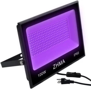 Black Light Indoor and Outdoor 100W UV LED IP66 Waterproof Light - Picture 1 of 7