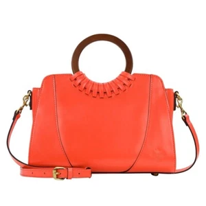 Patricia Nash Lyon Leder Umhängetasche Umhängetasche Koralle Handtasche - Bild 1 von 7