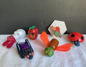 Vintage Eric Carle 6 Plastic Finger Puppets Caterpillar, Ladybug,Cricket,Spider - Picture 1 of 11