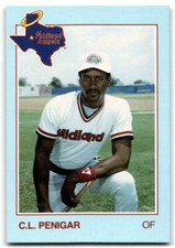 1988 Grand Slam Baseball Card C.L. Penigar Midland Angels #17